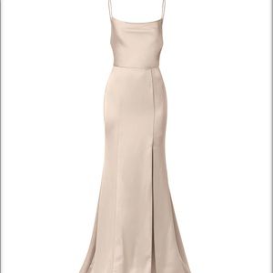Amsale Chloe Dress in Champagne, size 8